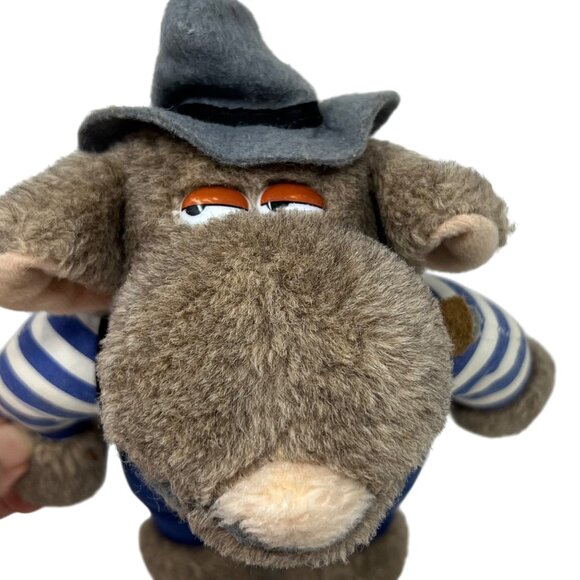 Vintage 1987 Commonwealth Mouse Rat Smoking Cigar Plush Stuffed 9” Tall - Picture 2 of 8